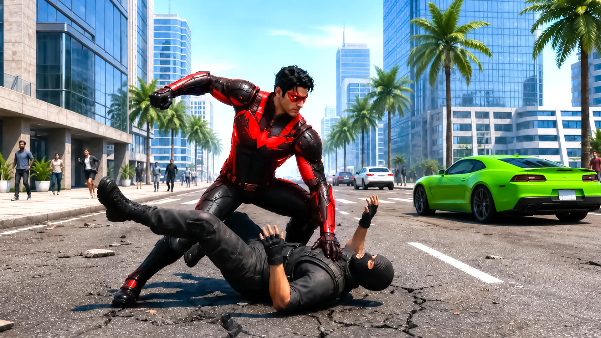Spider Rope Hero Miami City screenshot