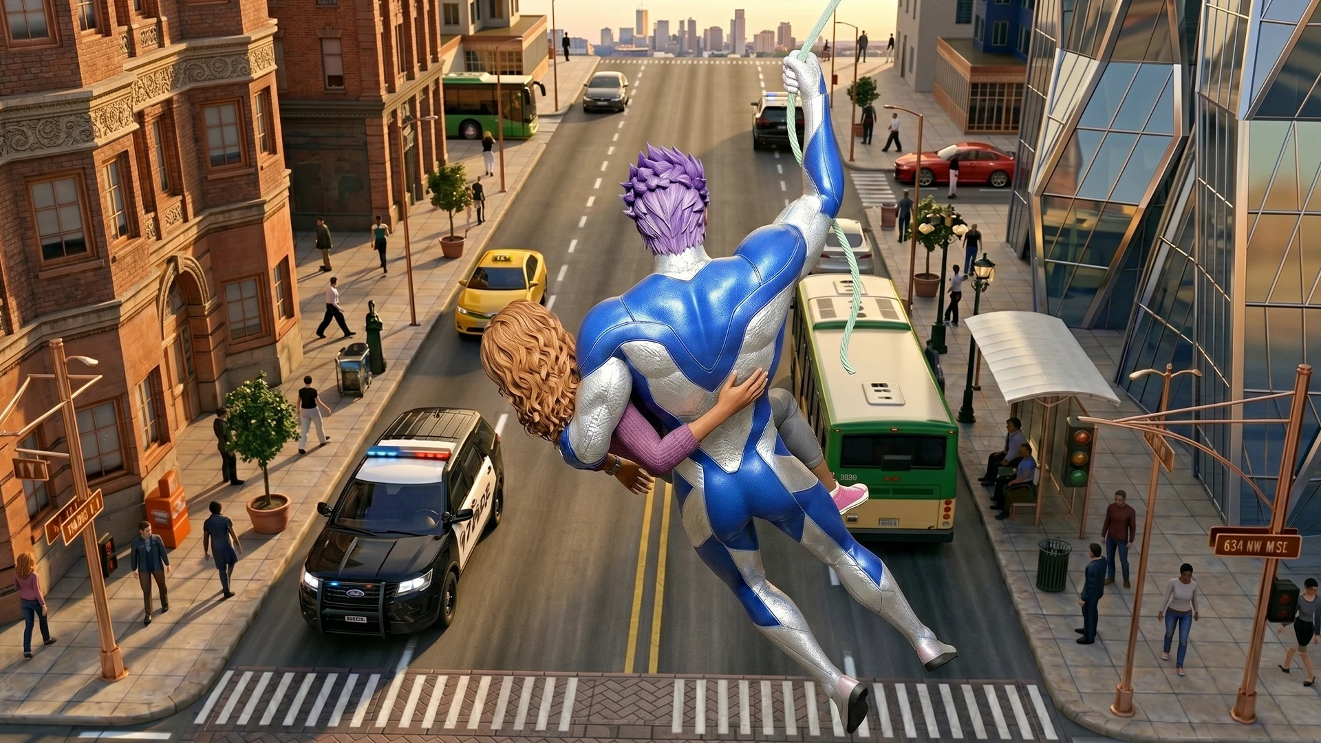Spider Rope Hero Miami City screenshot